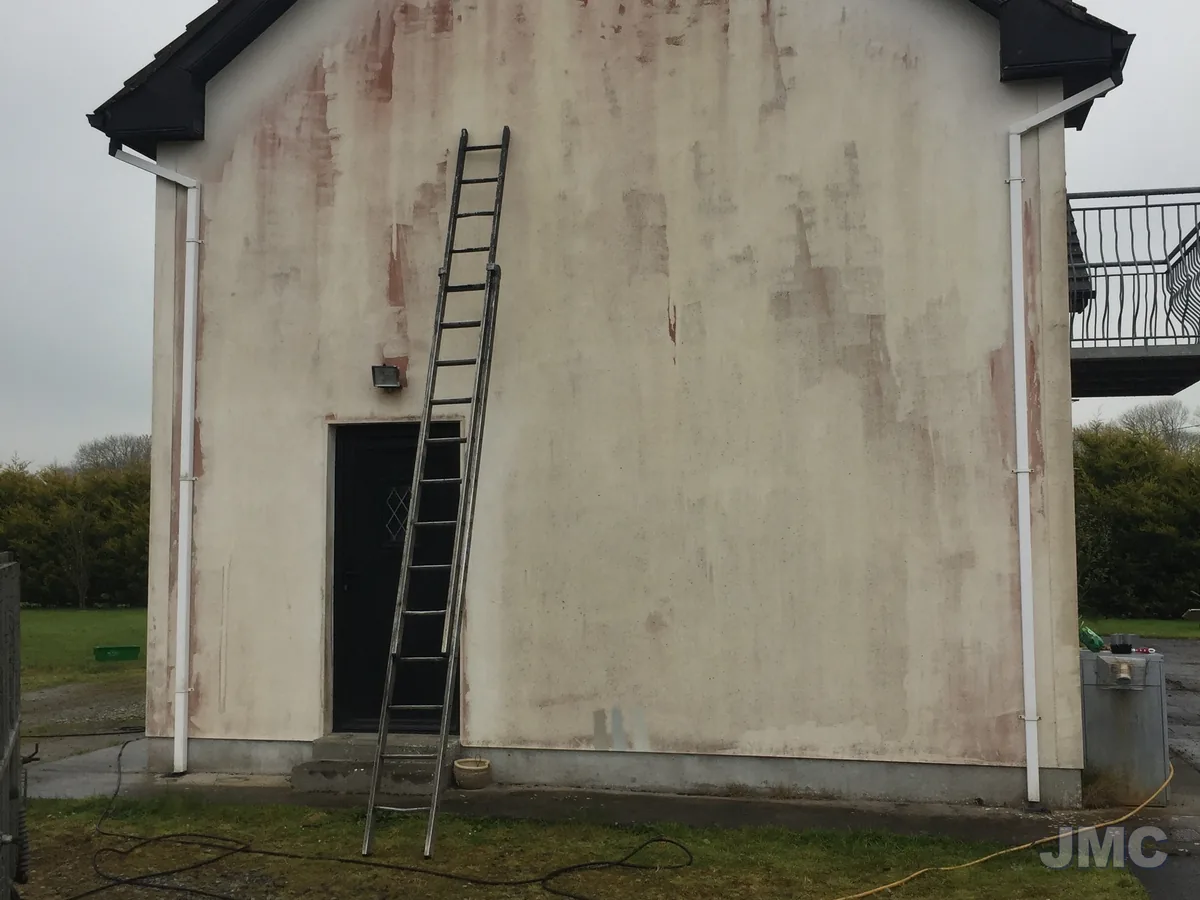 Before: Gable end, back to clean render