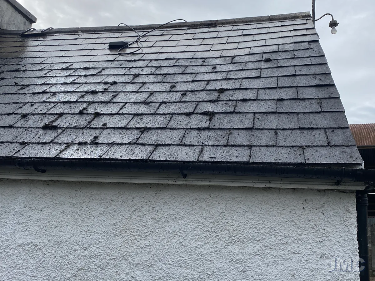 Before: Slates cleaned and sealed