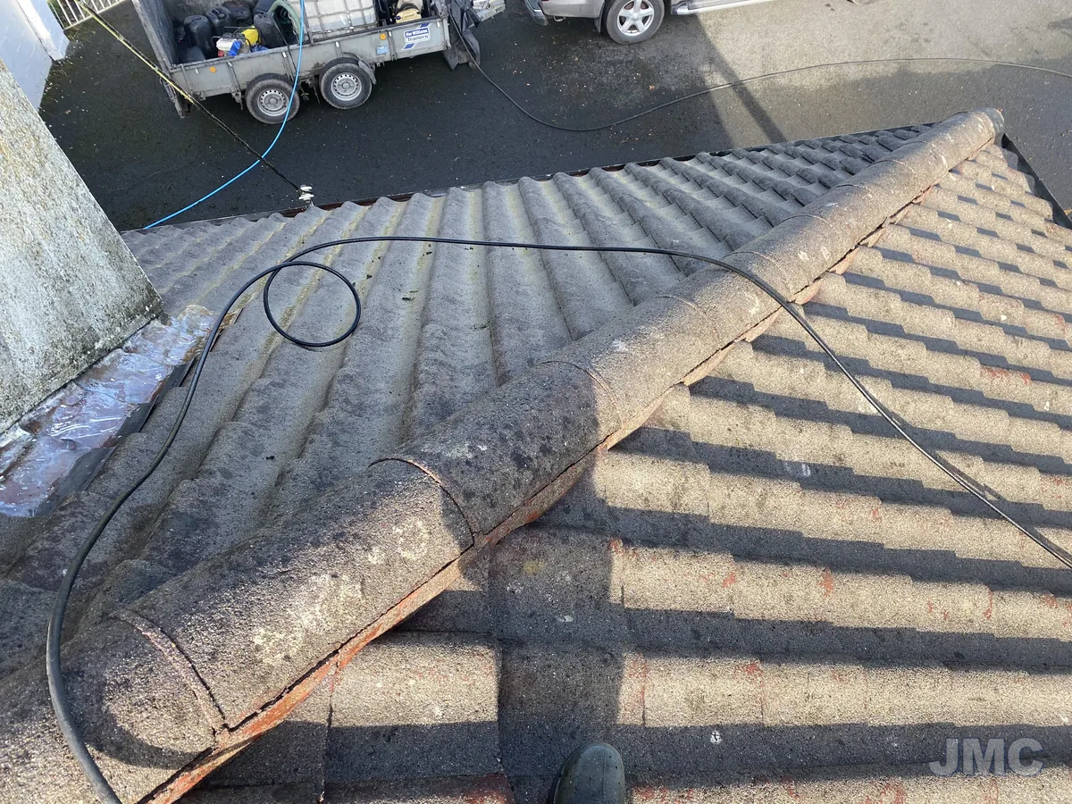 After: Ridge tiles, moss removed