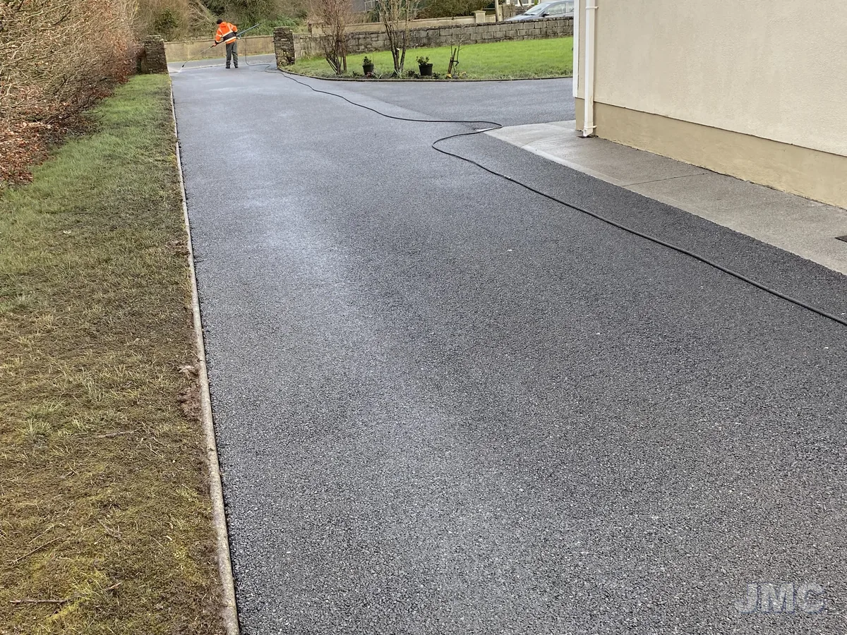 After: Long avenue to the farmhouse