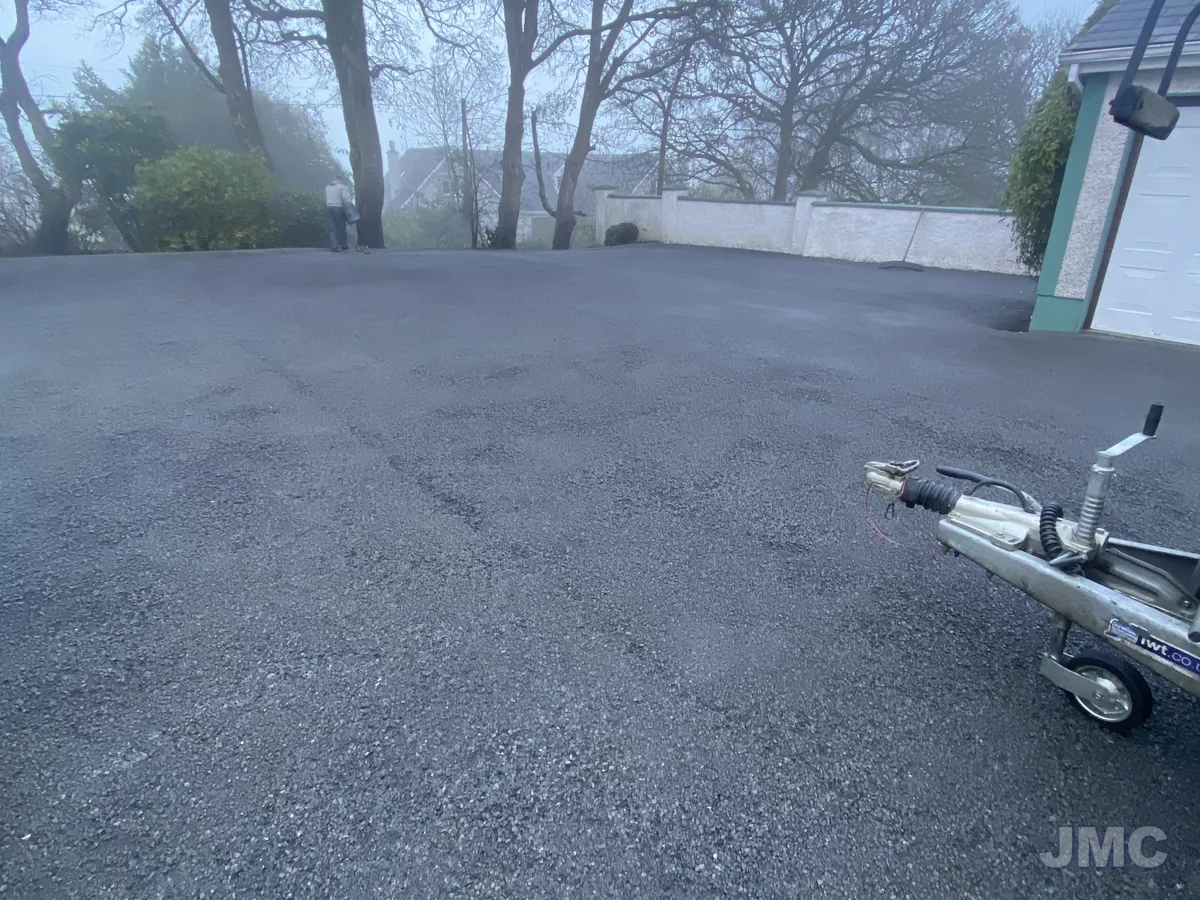 After: Green tarmac, washed back to black