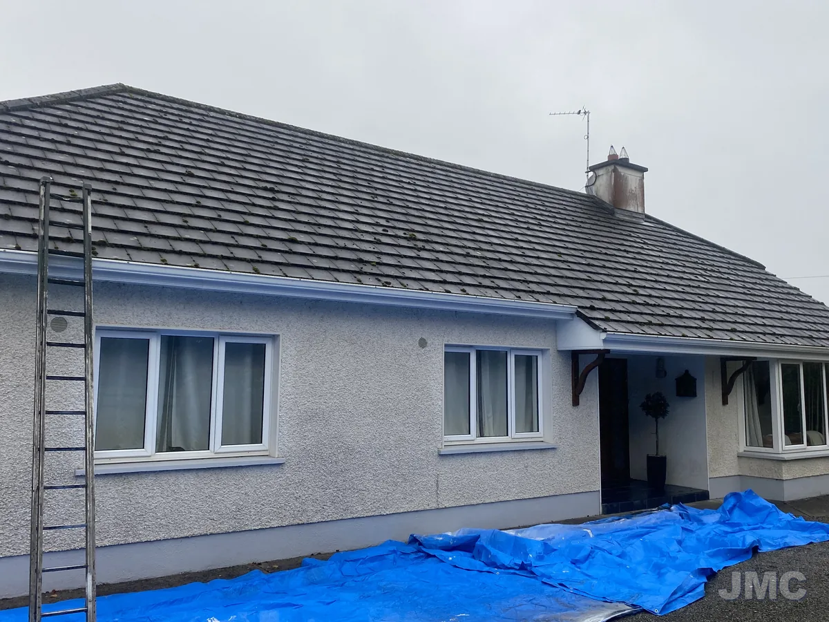 Before: Bungalow roof and render washed