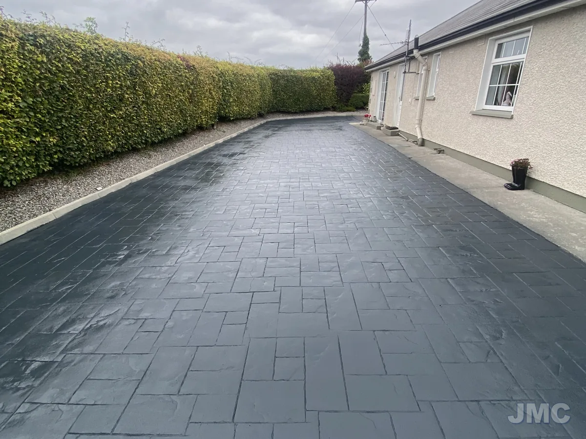 After: Block paving drive, washed and sealed