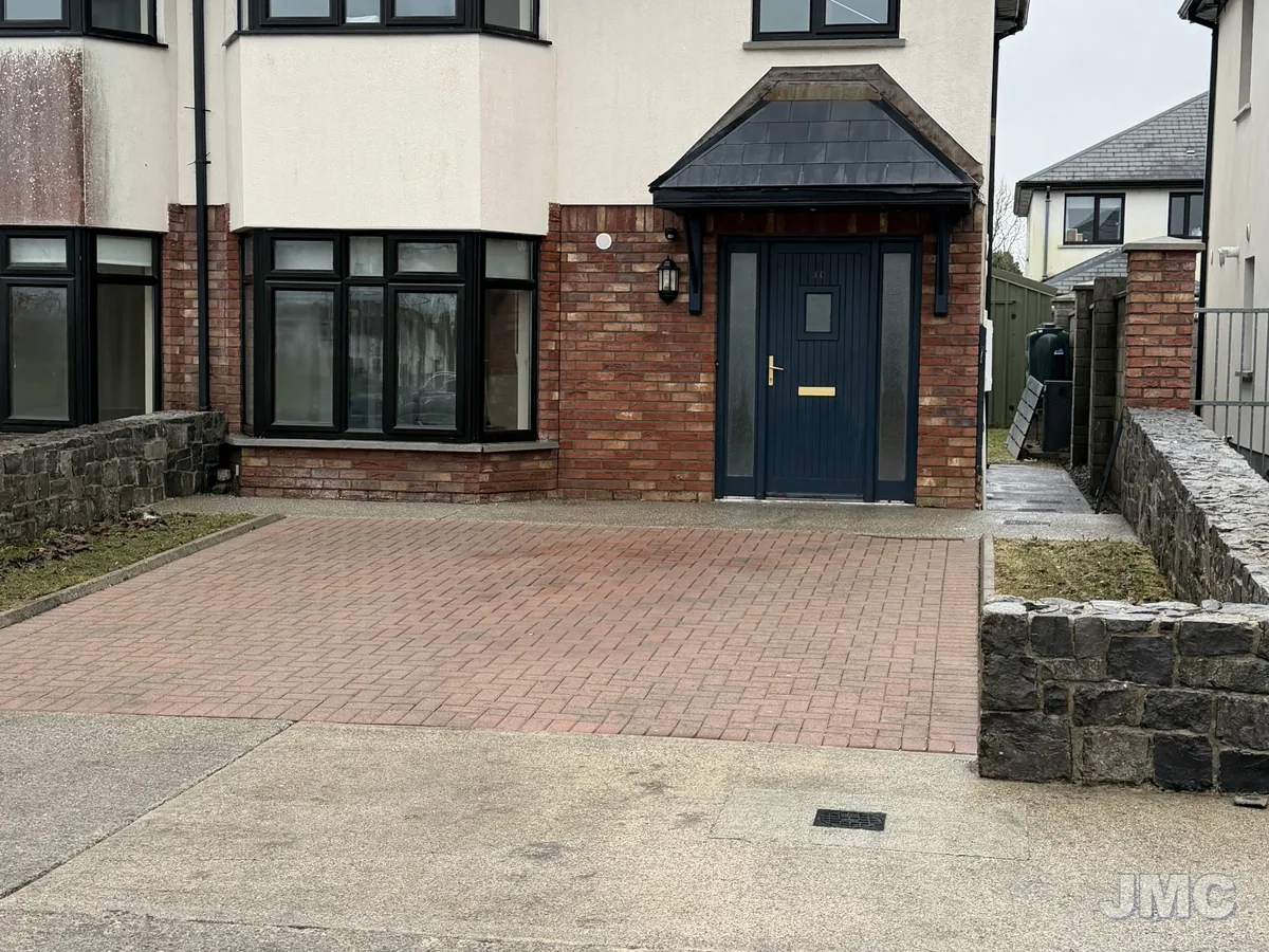 After: Block paving drive, washed and re-sanded
