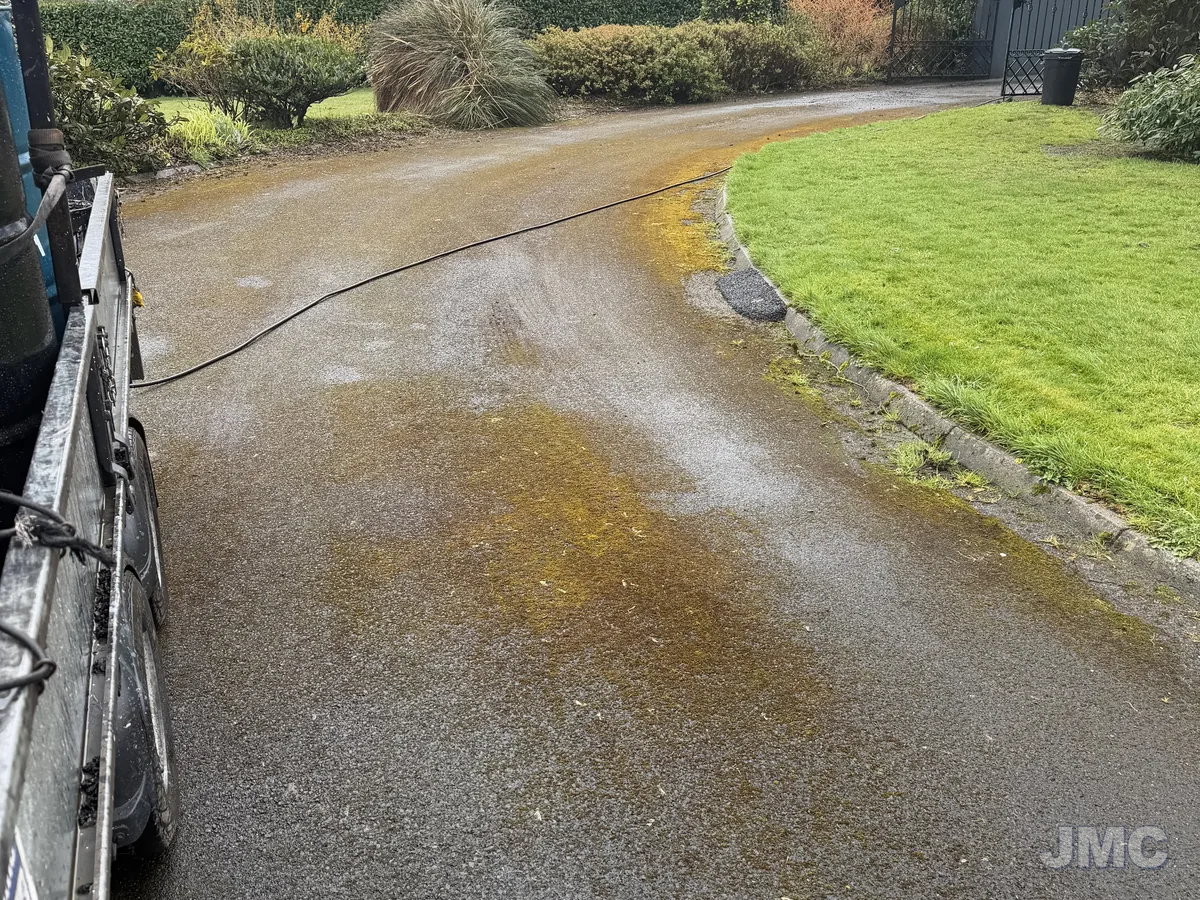 Before: Sweeping drive, moss and red algae removed
