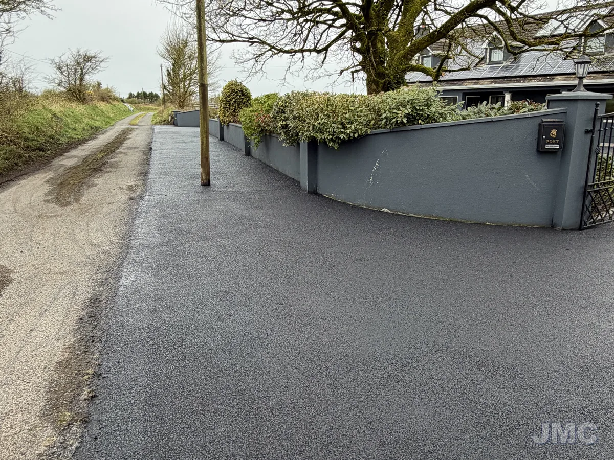 After: Country lane drive, moss and algae removed